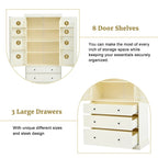 Armoire de cuisine indépendante crème, simple